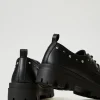 chaussures__lacets_en_cui_2-1.webp Chaussures*TWINSET Milano Chaussures à Lacets En Cuir Noir