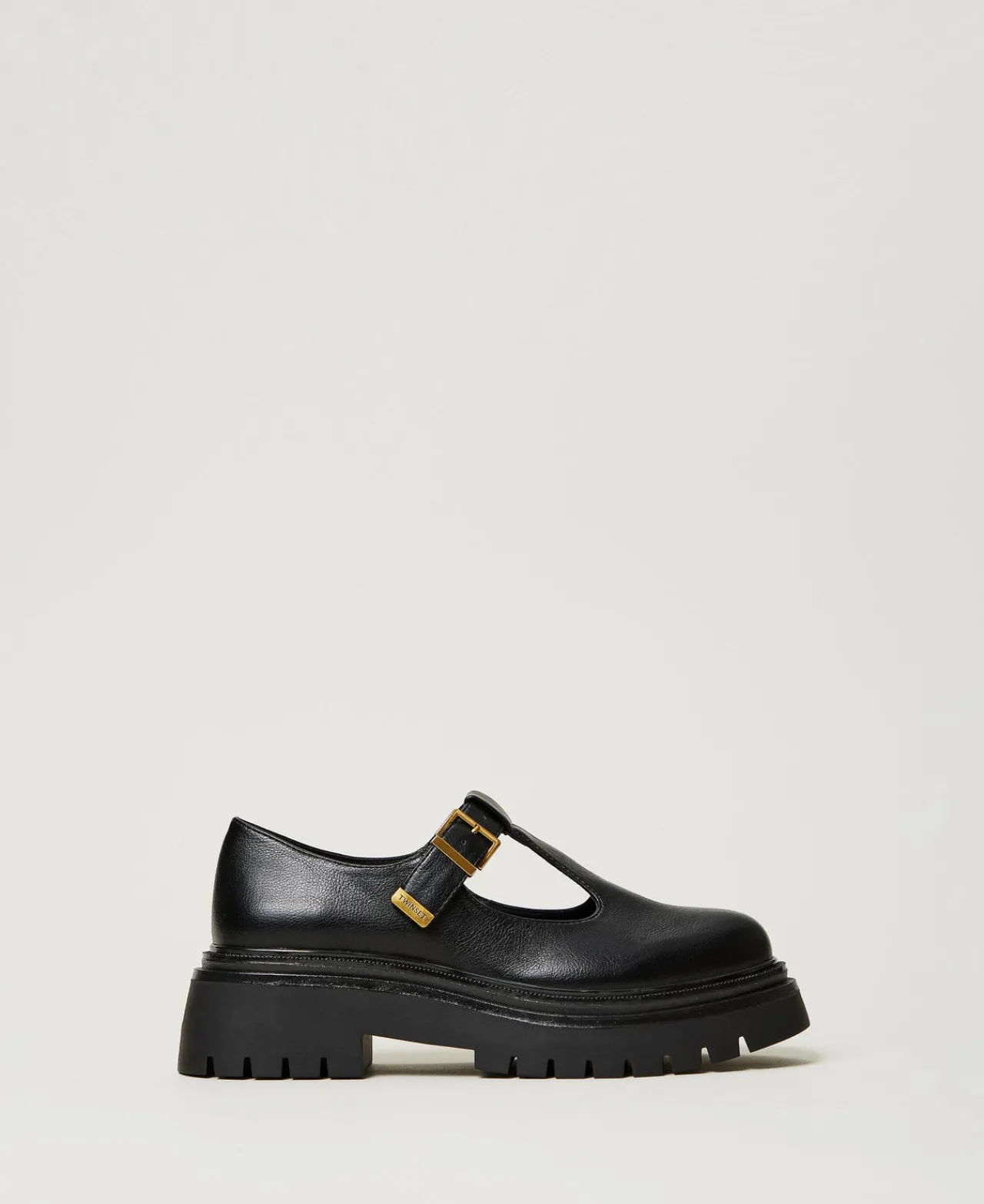 chaussures_babies_avec_bo_0.webp Ballerines Et Mocassins | Chaussures Plates*TWINSET Milano Chaussures Babies Avec Boucles Noir
