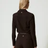chemise_en_crpe_de_chine_3.webp Blouses Et Chemises*TWINSET Milano Chemise En Crêpe De Chine Chocolat