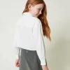 Blouses Et Chemises*TWINSET Milano Chemise En Popeline Avec Cravate Off White