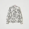 chemise_jacquard_avec_imp_1.webp Blouses Et Chemises*TWINSET Milano Chemise Jacquard Avec Imprimé Jaguar Imprimé Jaguars Noir/Blanc Neige