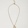 Bijoux*TWINSET Milano Collier Avec Oval T Floral Laiton Clair