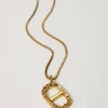 Bijoux*TWINSET Milano Collier Avec Oval T Floral Laiton Clair
