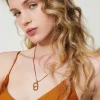 Bijoux*TWINSET Milano Collier Avec Oval T Floral Laiton Clair