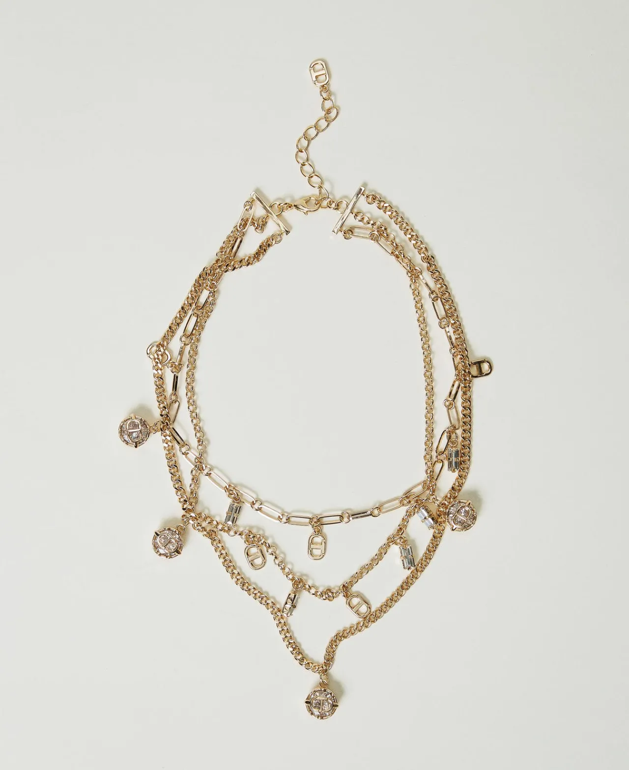 Bijoux*TWINSET Milano Collier Multirang Avec Pendentifs New Gold
