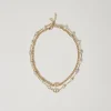 collier_multirang_avec_st_0.webp Bijoux*TWINSET Milano Collier Multirang Avec Strass Et Oval T New Gold