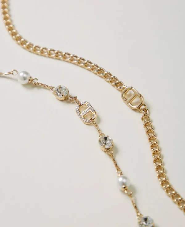 collier_multirang_avec_st_2.webp Bijoux*TWINSET Milano Collier Multirang Avec Strass Et Oval T New Gold