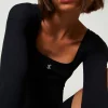 combishort_myfo_ctele_ave_4.webp Combinaisons | Robes Courtes*TWINSET Milano Combi-short MYFO Côtelée Avec Logo Noir