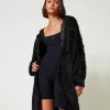 combishort_myfo_ctele_ave_5.webp Combinaisons | Robes Courtes*TWINSET Milano Combi-short MYFO Côtelée Avec Logo Noir