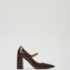 Chaussures À Talons | Escarpins Et Sandales*TWINSET Milano Escarpins Avec Imprimé Croco Coffee Chocolate