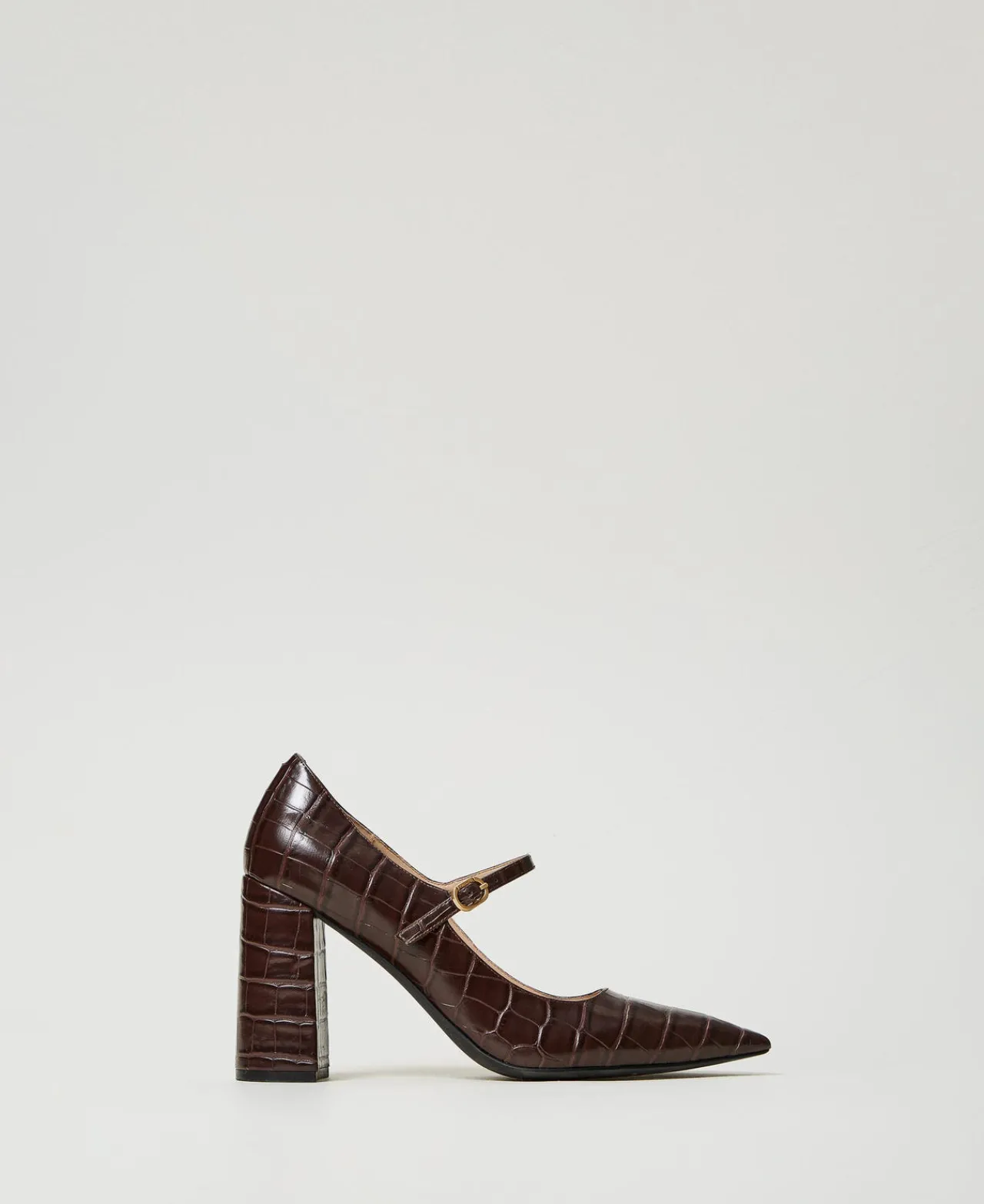 escarpins_avec_imprim_cro_0.webp Chaussures À Talons | Escarpins Et Sandales*TWINSET Milano Escarpins Avec Imprimé Croco Coffee Chocolate
