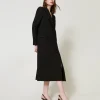 Chaussures À Talons | Escarpins Et Sandales*TWINSET Milano Escarpins Slingbacks Avec Imprimé Croco Noir