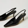 escarpins_slingbacks_vern_1-1.webp Chaussures À Talons | Escarpins Et Sandales*TWINSET Milano Escarpins Slingbacks Vernis Noir
