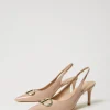 Chaussures À Talons | Escarpins Et Sandales*TWINSET Milano Escarpins Slingbacks Vernis Marron « Iced Coffee »