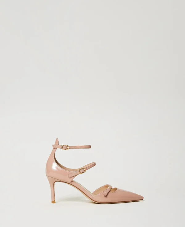 Chaussures À Talons | Escarpins Et Sandales*TWINSET Milano Escarpins Vernis Avec Brides Les Beiges