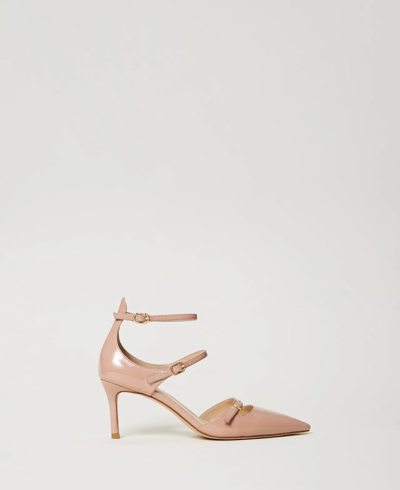 escarpins_vernis_avec_bri_0.webp Chaussures À Talons | Escarpins Et Sandales*TWINSET Milano Escarpins Vernis Avec Brides Les Beiges