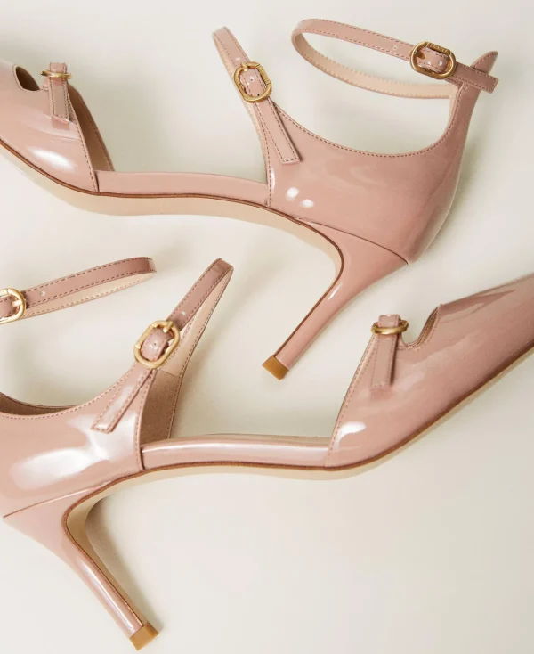 Chaussures À Talons | Escarpins Et Sandales*TWINSET Milano Escarpins Vernis Avec Brides Les Beiges