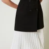 gilet_en_crpe_et_jupe_lon_4.webp Robes Longues*TWINSET Milano Gilet En Crêpe Et Jupe Longue Plissée Bicolore Noir / Blanc Neige