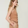 gilet_en_scuba_2.webp Blousons Et Doudounes | Blazers*TWINSET Milano Gilet En Scuba Caramel Camel