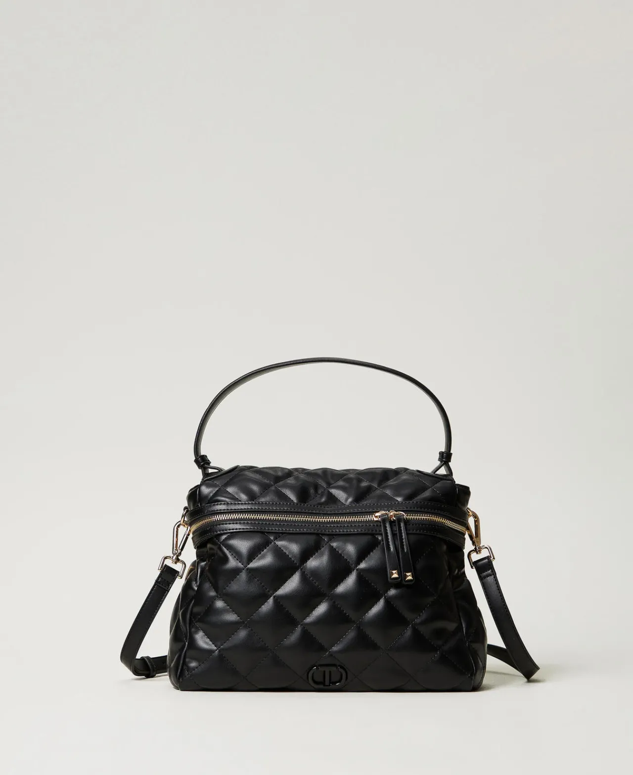 grand_sac__main_ccile_mat_0.webp Sacs Porté Épaule | Sacs À Bandoulière*TWINSET Milano Grand Sac à Main «Cécile» Matelassé Noir