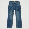 jean_cargo_avec_poches_1.webp Pantalons Et Jeans*TWINSET Milano Jean Cargo Avec Poches Denim Mid Blue