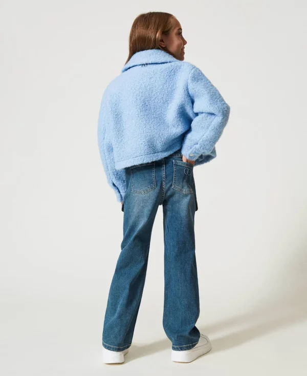 jean_cargo_avec_poches_3.webp Pantalons Et Jeans*TWINSET Milano Jean Cargo Avec Poches Denim Mid Blue