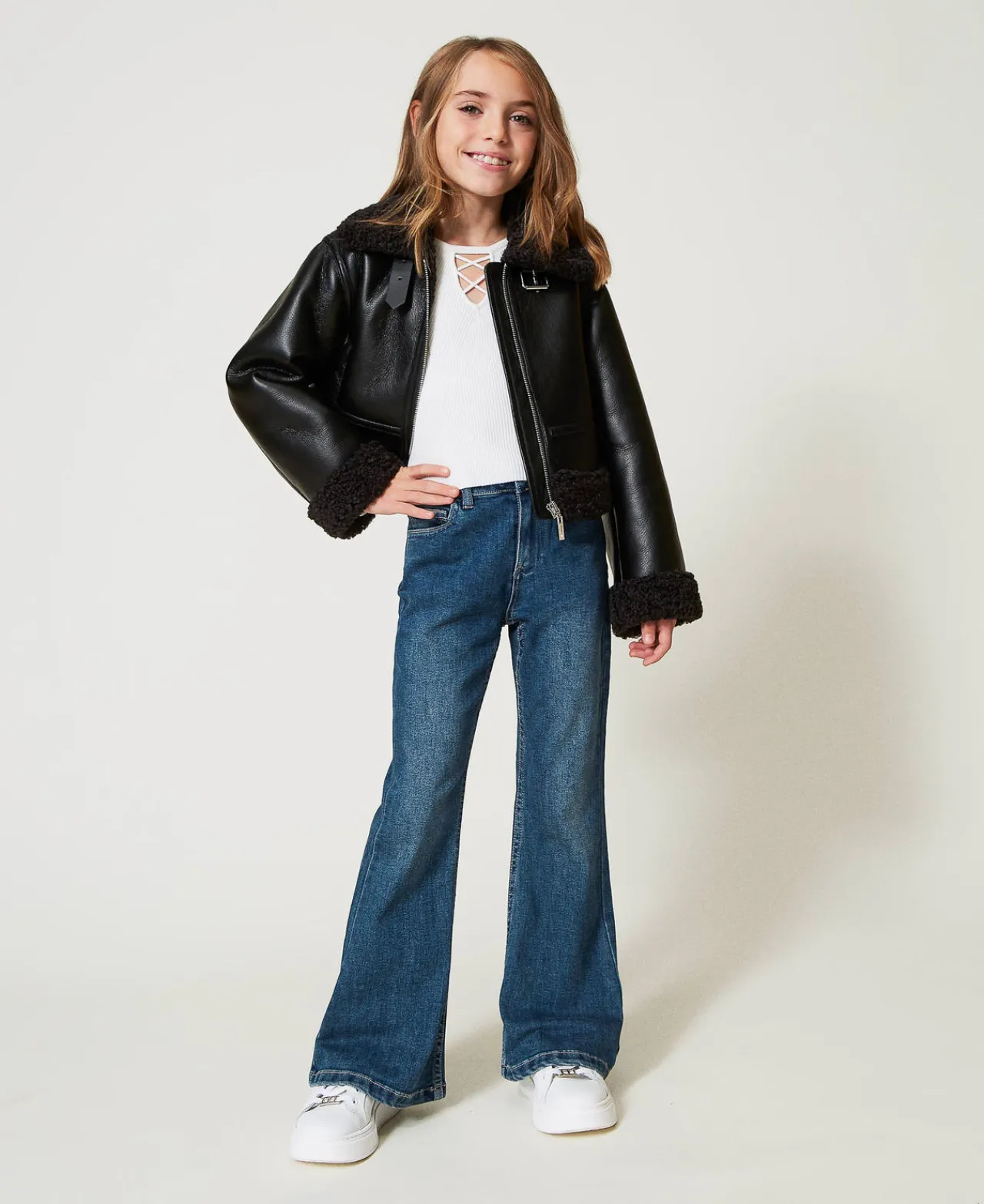 jean_pattes_dlphant_avec__0.webp Pantalons Et Jeans*TWINSET Milano Jean Pattes D’éléphant Avec Cinq Poches Denim Mid Blue