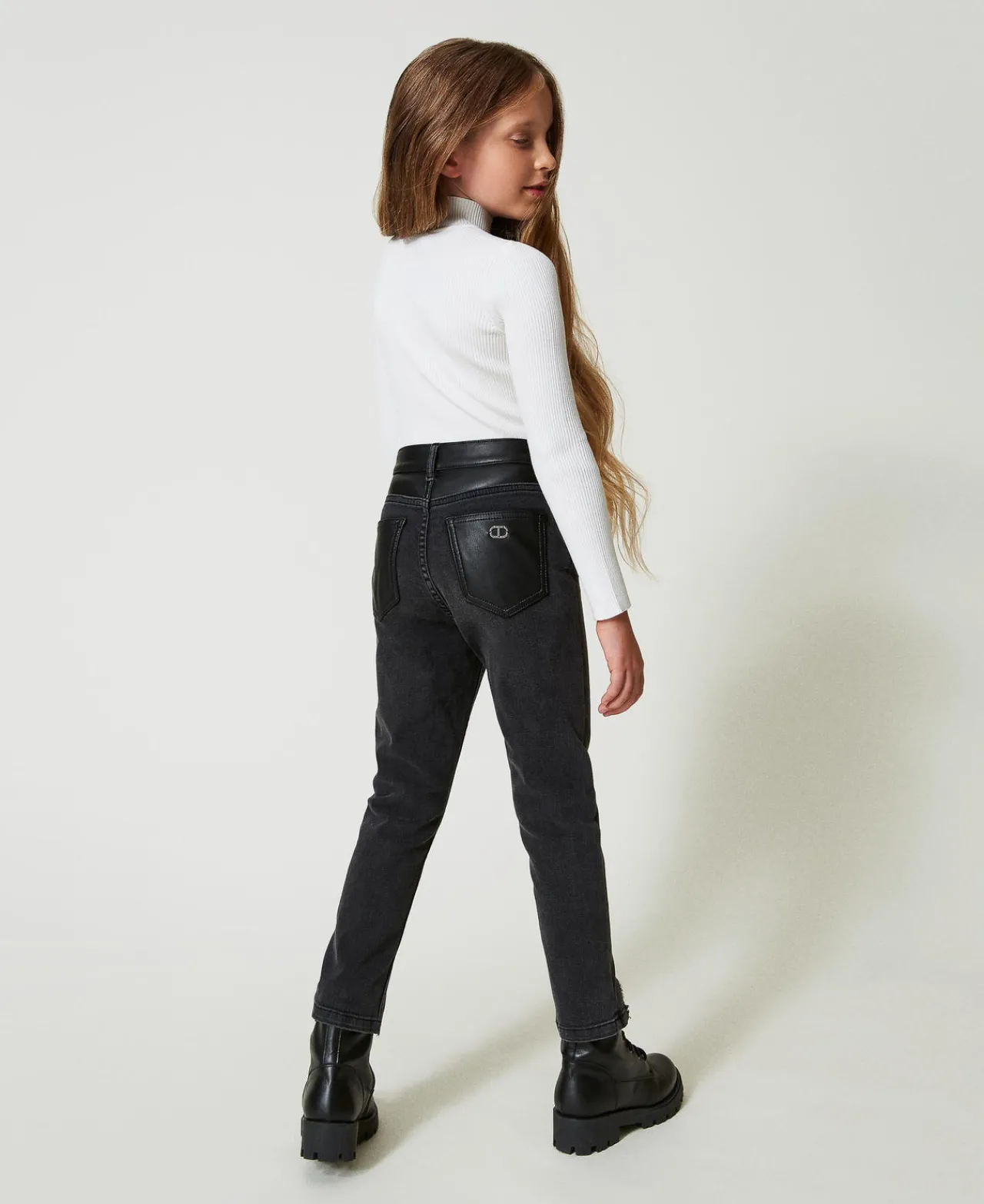 jean_skinny_avec_fentes_0.webp Pantalons Et Jeans*TWINSET Milano Jean Skinny Avec Fentes Denim Noir Usé