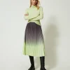 jupe_en_crpe_georgette_pl_0.webp Jupes*TWINSET Milano Jupe En Crêpe Georgette Plissé Imprimé Bicolore Gris « Blackened Pearl »/Vert « Soft Lime »