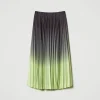 jupe_en_crpe_georgette_pl_1.webp Jupes*TWINSET Milano Jupe En Crêpe Georgette Plissé Imprimé Bicolore Gris « Blackened Pearl »/Vert « Soft Lime »