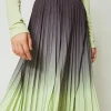 jupe_en_crpe_georgette_pl_4.webp Jupes*TWINSET Milano Jupe En Crêpe Georgette Plissé Imprimé Bicolore Gris « Blackened Pearl »/Vert « Soft Lime »