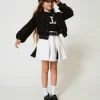 Jupes*TWINSET Milano Jupe En Scuba Bicolore Bicolore Blanc Cassé / Noir