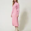 jupe_en_scuba_jacquard_2.webp Jupes*TWINSET Milano Jupe En Scuba Jacquard Rose « Prism Pink »
