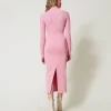 jupe_en_scuba_jacquard_3.webp Jupes*TWINSET Milano Jupe En Scuba Jacquard Rose « Prism Pink »