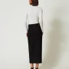jupe_longue_asymtrique_3.webp Jupes*TWINSET Milano Jupe Longue Asymétrique Noir