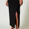 jupe_longue_asymtrique_4.webp Jupes*TWINSET Milano Jupe Longue Asymétrique Noir