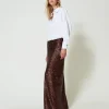 jupe_longue_avec_sequins__2.webp Jupes*TWINSET Milano Jupe Longue Avec Sequins All-over Chocolat