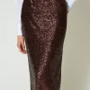 jupe_longue_avec_sequins__4.webp Jupes*TWINSET Milano Jupe Longue Avec Sequins All-over Chocolat