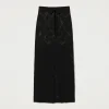 Jupes*TWINSET Milano Jupe Longue Sans Coutures En Fil Treeblend Noir