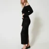 Jupes*TWINSET Milano Jupe Longue Sans Coutures En Fil Treeblend Noir
