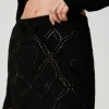 Jupes*TWINSET Milano Jupe Longue Sans Coutures En Fil Treeblend Noir