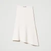 Jupes*TWINSET Milano Jupe Mi-longue Avec Chaîne Oval T Blanc « Old White »