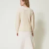 Jupes*TWINSET Milano Jupe Mi-longue Avec Chaîne Oval T Blanc « Old White »