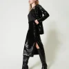 Jupes*TWINSET Milano Jupe Mi-longue En Maille Avec Sequins All-over Noir