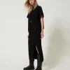 Jupes*TWINSET Milano Jupe Mi-longue En Maille Côtelée Noir
