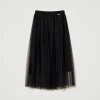 jupe_milongue_en_tulle_pl_1.webp Jupes*TWINSET Milano Jupe Mi-longue En Tulle Plissé Noir