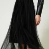 jupe_milongue_en_tulle_pl_4.webp Jupes*TWINSET Milano Jupe Mi-longue En Tulle Plissé Noir