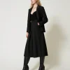 Pantalons Élégants | Pantalons Larges Et Palazzo*TWINSET Milano Jupe-culotte En Laine Mélangée Avec Ceinture Noir