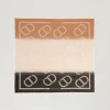 Écharpes*TWINSET Milano Keffieh Jacquard Avec Oval T Multicolore Noir/Blanc « Old White »/Marron « Sandy Brown »