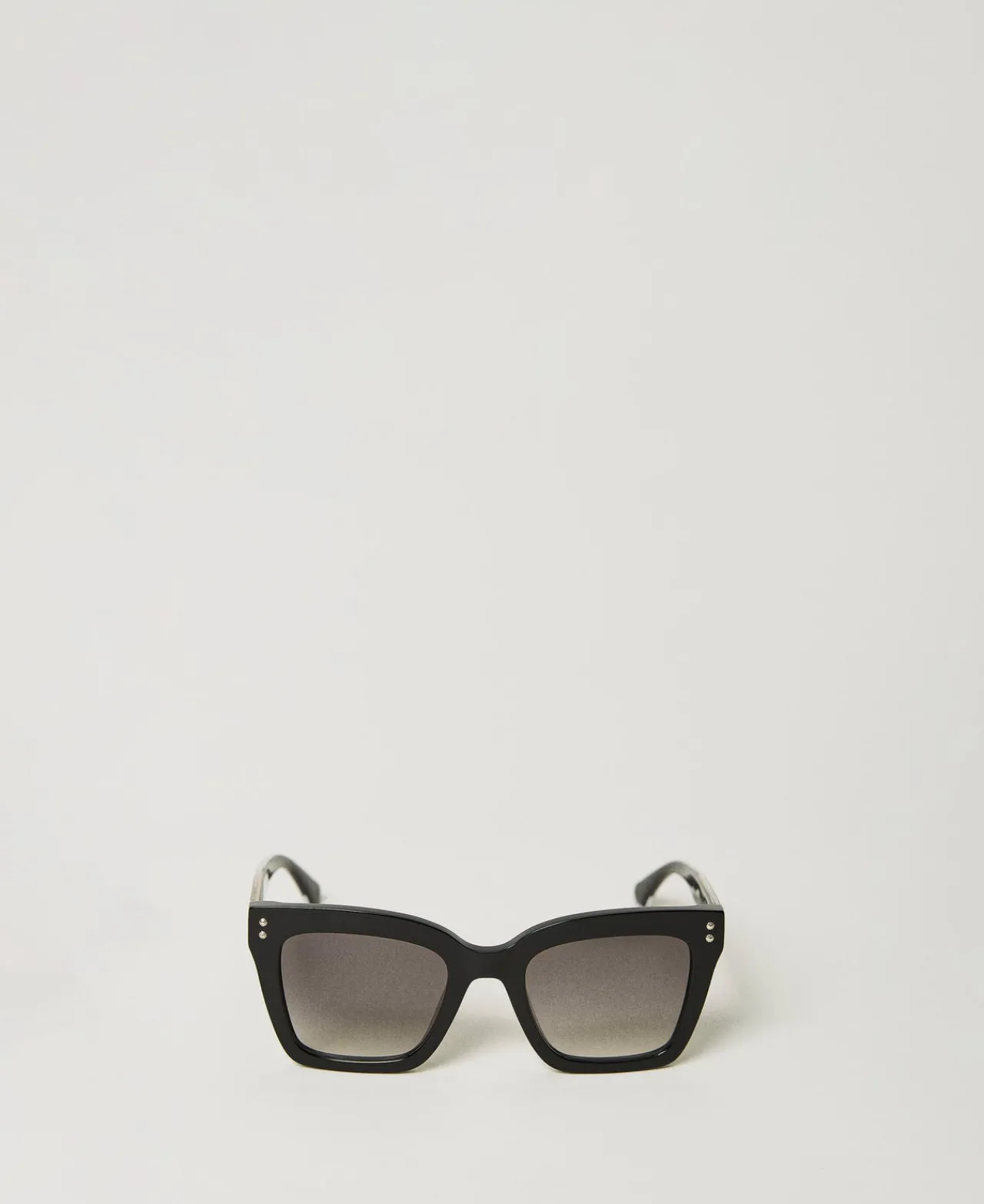 lunettes_de_soleil_carres_0.webp Lunettes De Soleil*TWINSET Milano Lunettes De Soleil Carrées Avec Clous Noir Brillant